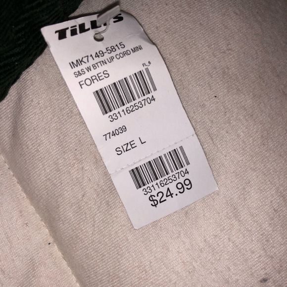 Tilly’s Sky & Sparrow Button Up Corduroy Miniskirt - Picture 5 of 5